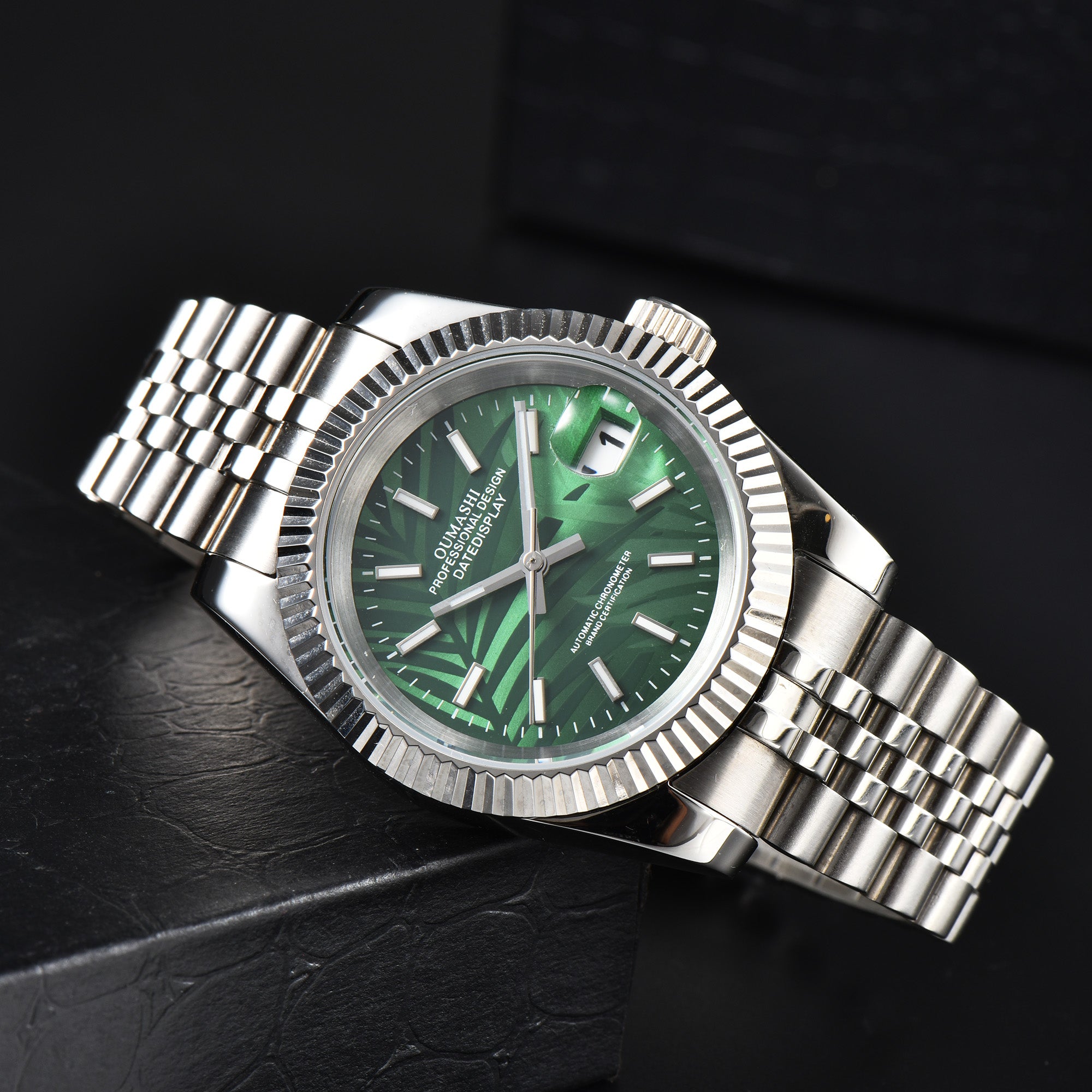 DATEJUST Silver Deciduous Green