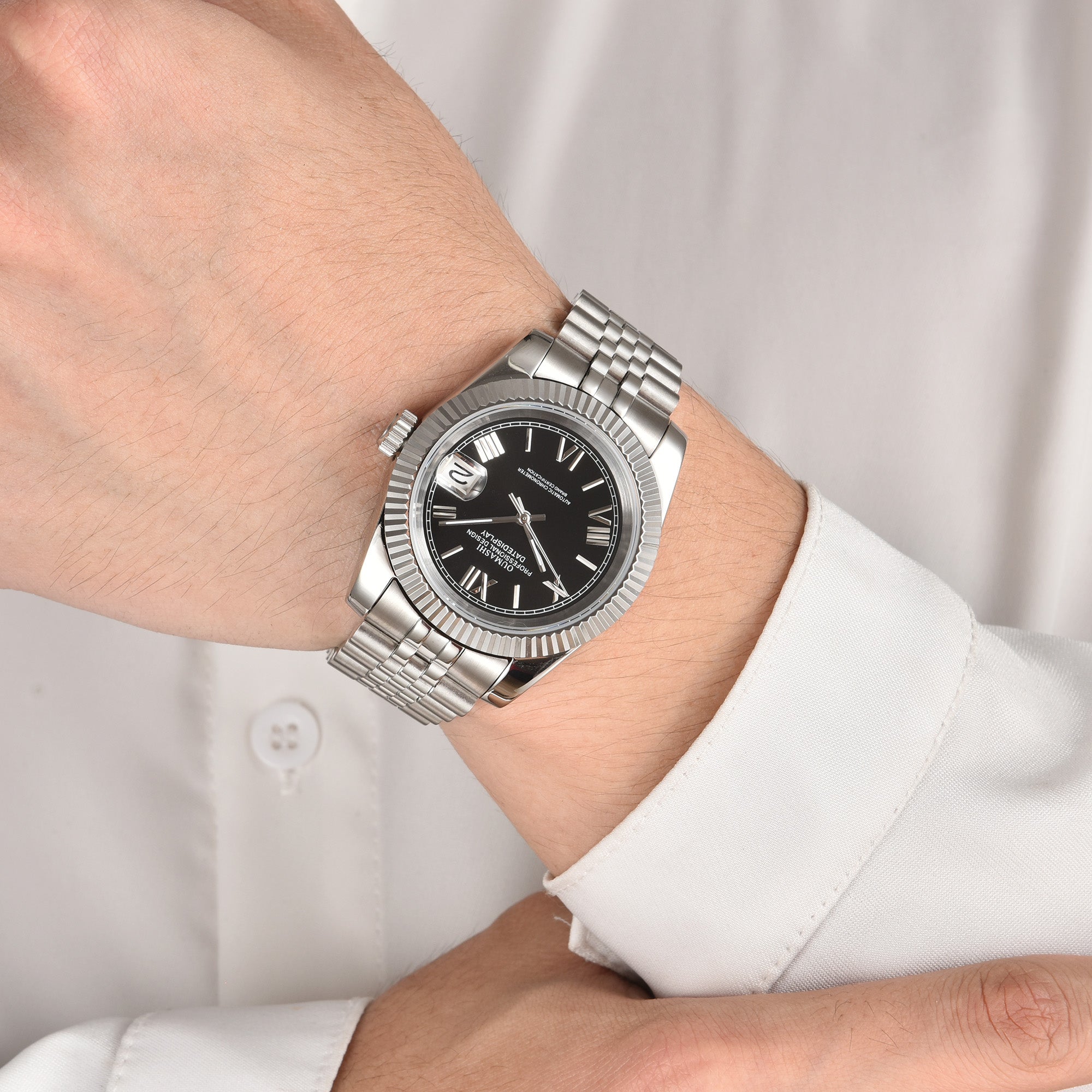 DATEJUST Silver Black Rome
