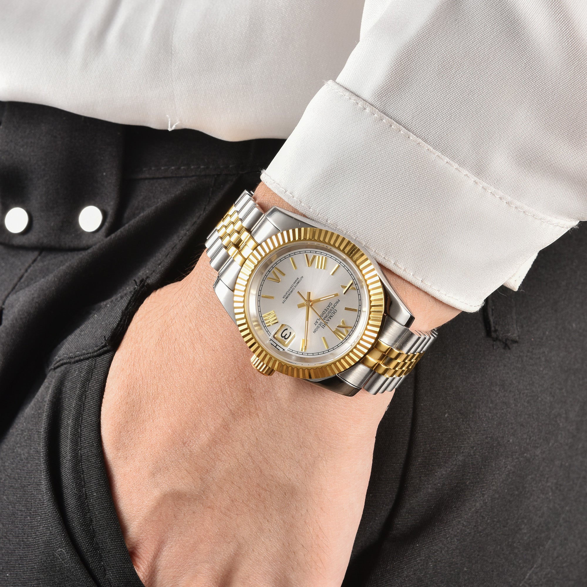 DATEJUST Silver-Gold Roman Silvery