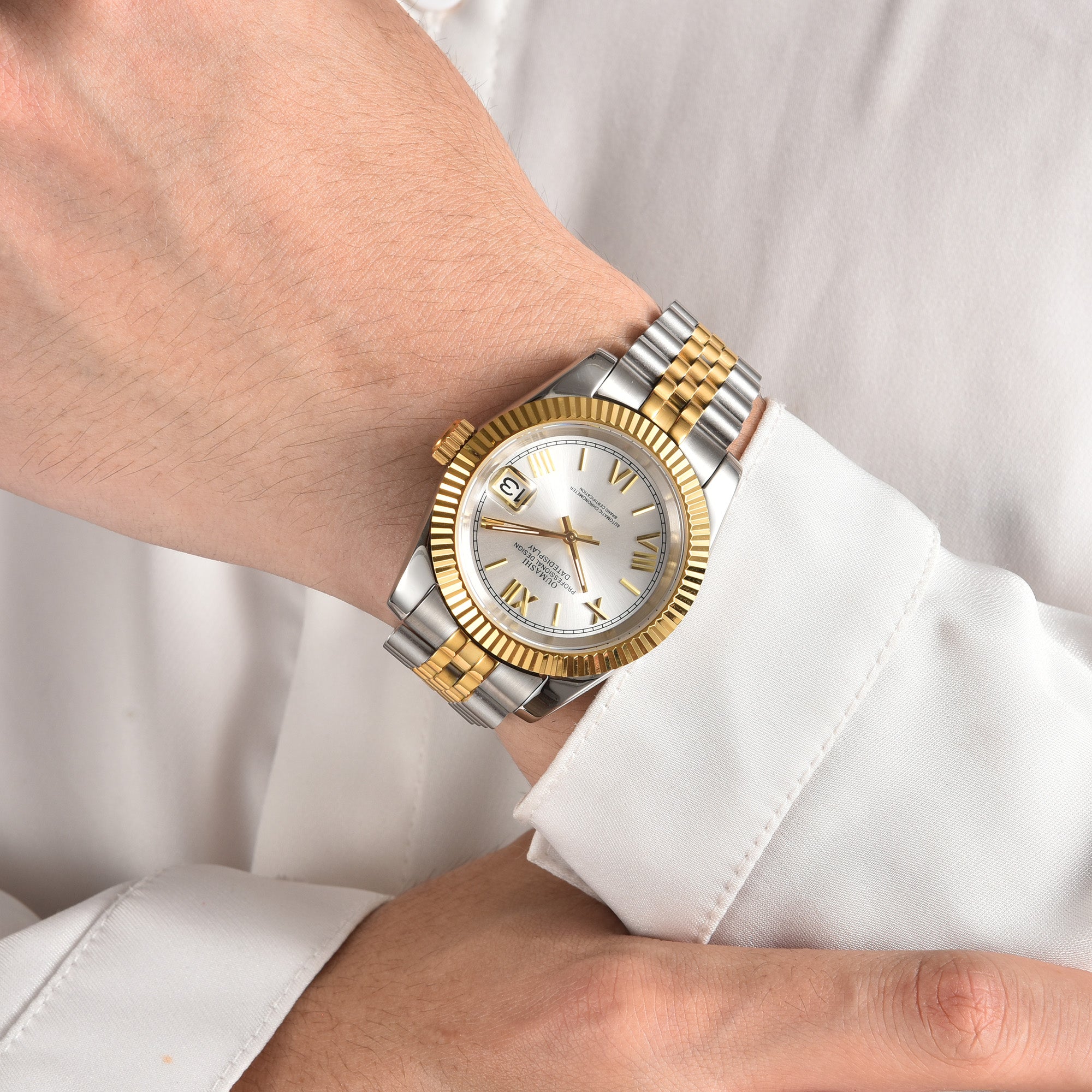 DATEJUST Silver-Gold Roman Silvery
