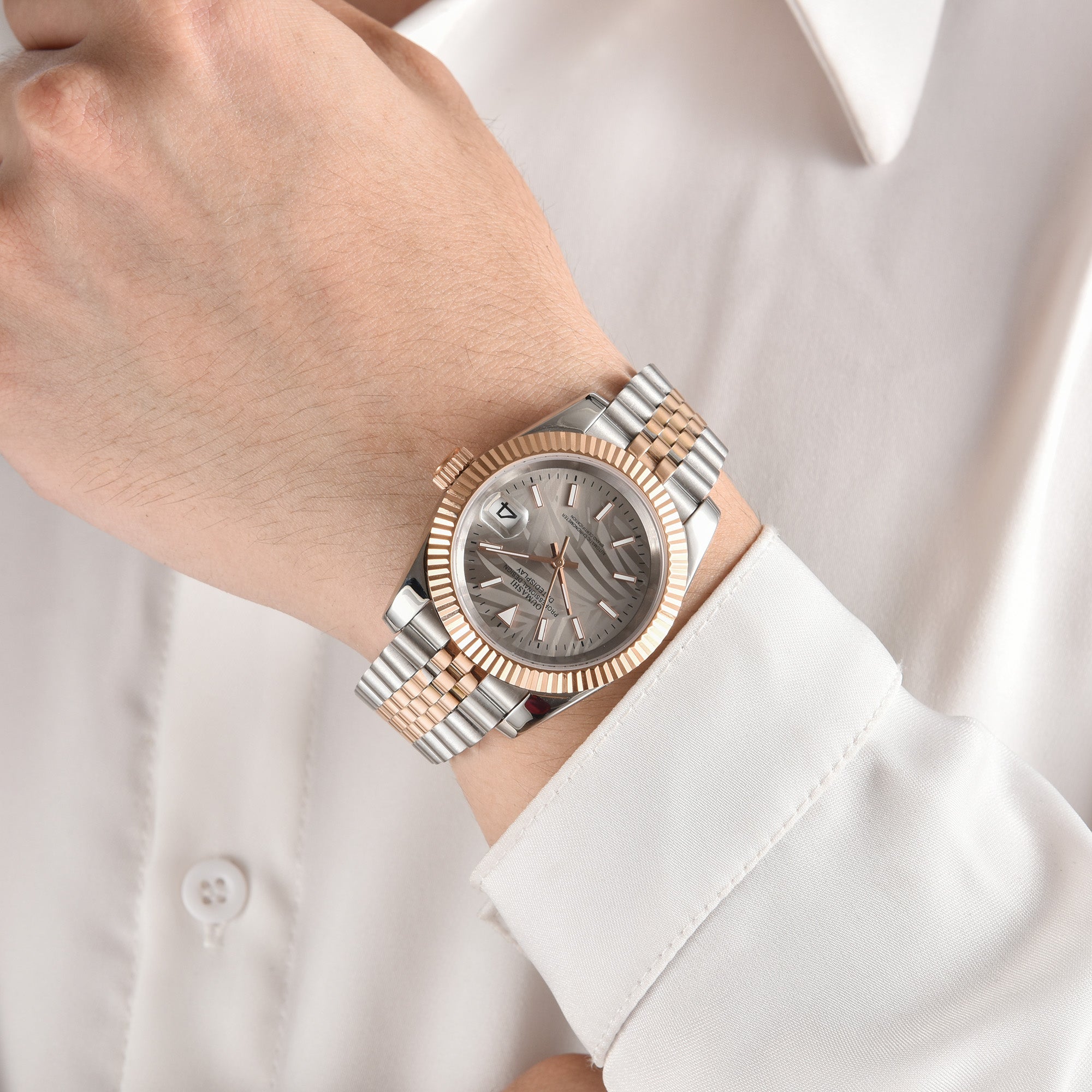 DATEJUST Silver-Rose Gold Deciduous